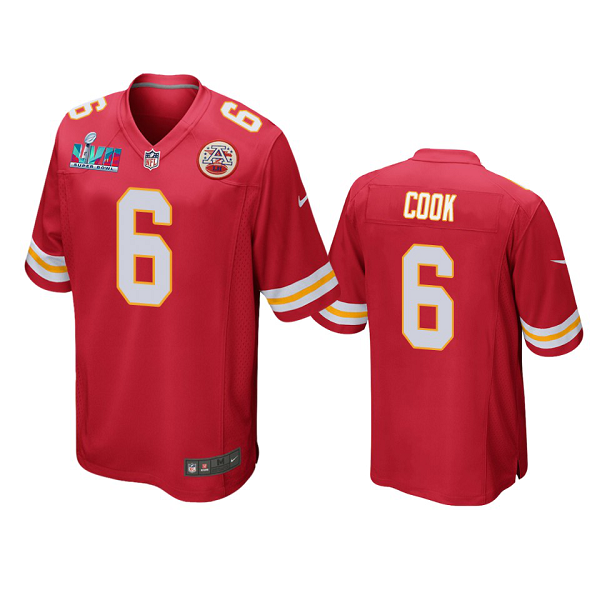 Men's Kansas City Chiefs #6 Bryan Cook Red Super Bowl LVII Limited Jersey