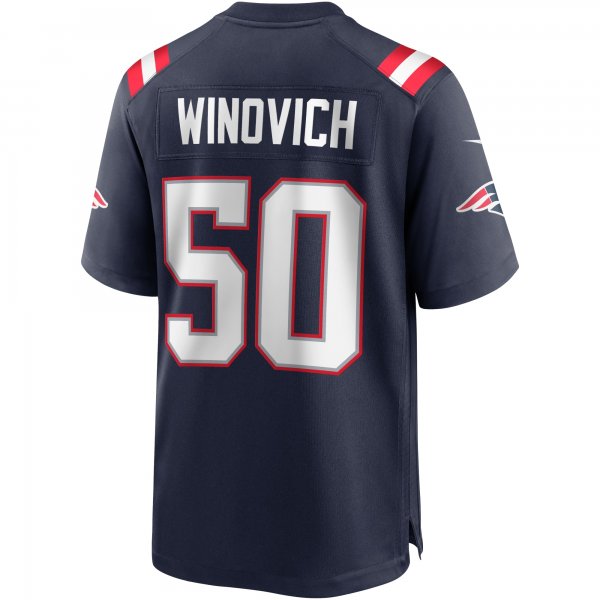 Men's New England Patriots Chase Winovich Nike Navy Game Player Jersey