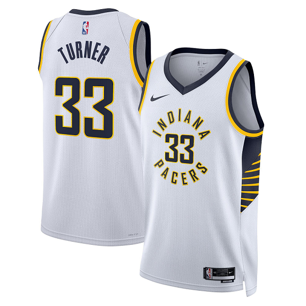 Men's Unisex Indiana Pacers #33 Myles Turner White Association Edition Swingman Jersey