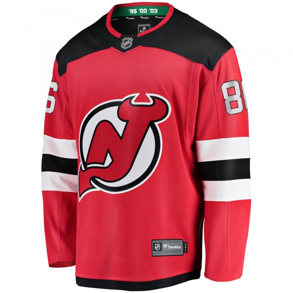 Men's New Jersey Devils Jack Hughes Fanatics Red Breakaway Player Jersey