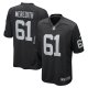 Men's Las Vegas Raiders Jordan Meredith Nike Black Game Player Jersey