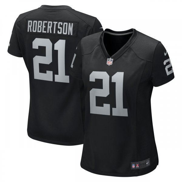 Women's Las Vegas Raiders Amik Robertson Nike Black Team Game Jersey