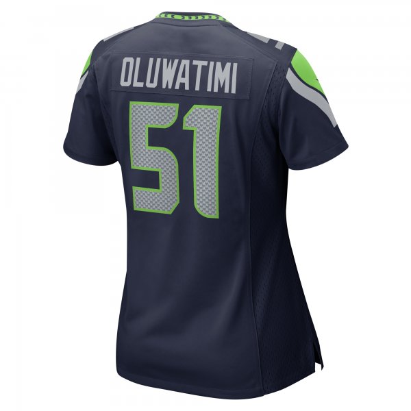 Women's Seattle Seahawks Olusegun Oluwatimi Nike College Navy  Game Jersey