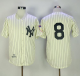 Mitchell And Ness 1951 New York Yankees #8 Yogi Berra Cream Throwback Stitched MLB Jersey