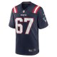 Men's New England Patriots Jake Andrews Nike  Navy Team Game Jersey