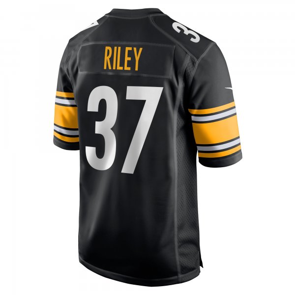 Men's Pittsburgh Steelers Elijah Riley Nike Black Game Player Jersey