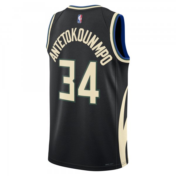 Unisex Milwaukee Bucks Giannis Antetokounmpo Jordan Brand Black Swingman Jersey - Statement Edition