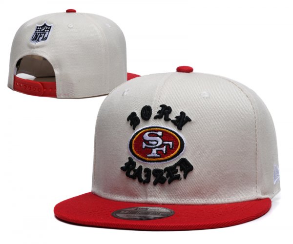 San Francisco 49ers Red and Off White Cap