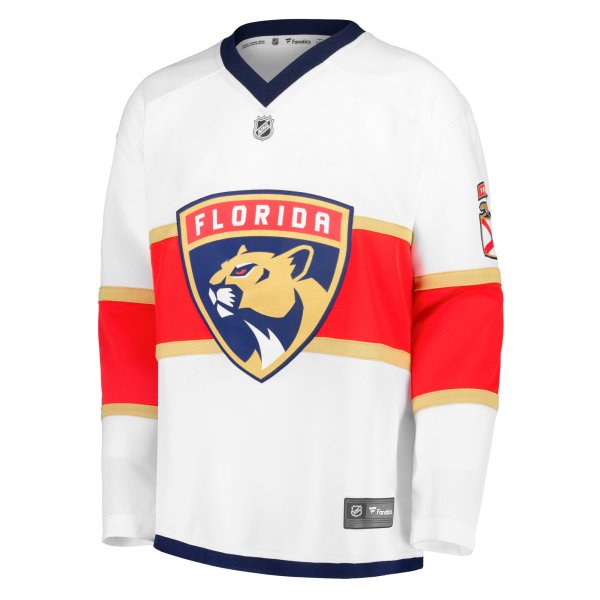 Youth Florida Panthers Fanatics White Away Replica Blank Jersey