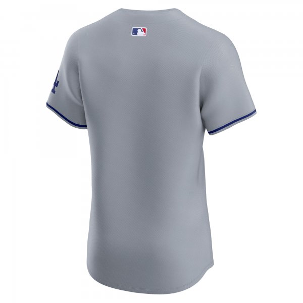 Men's Los Angeles Dodgers  Nike Gray Road Vapor Premier Elite Patch Jersey