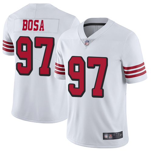 Youth's San Francisco 49ers #97 Nick Bosa Nike 2019 NFL Draft First Round Pick White Limited Jersey