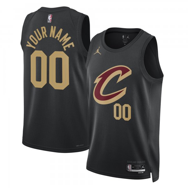 Unisex Cleveland Cavaliers Jordan Brand Black 2022/23 Swingman Custom Jersey - Statement Edition