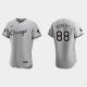 Men's #88 Luis Robert Chicago White Sox MR Patch Gray Flex Base Jersey