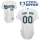 Miami Marlins White Men's Customized MLB Jersey