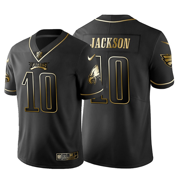 Philadelphia Eagles DeSean Jackson #10 Black Golden Edition Jersey Vapor Untouchable Limited