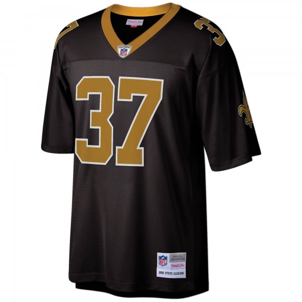 Men's New Orleans Saints Steve Gleason Mitchell & Ness Black Legacy Replica Jersey