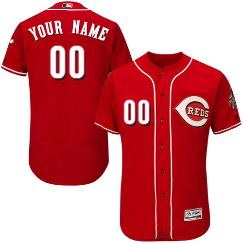 Cincinnati Reds Red Men's Customized Flex Base MLB Jersey