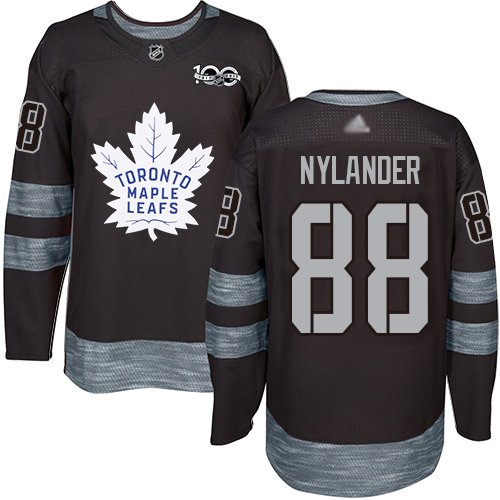 Toronto Maple Leafs #88 William Nylander Black 1917-2017 100th Anniversary Stitched NHL Jersey