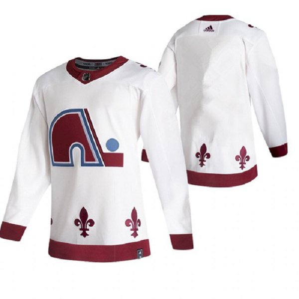 Men's Colorado Avalanche 2021 Reverse Retro White Team Jersey