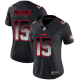 Women's Kansas City Chiefs #15 Patrick Mahomes BlackStitched NFL Vapor Untouchable Limited Smoke Fashion Jersey