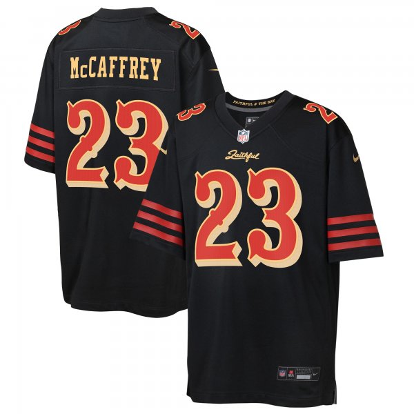 Youth #23 Christian McCaffrey San Francisco 49ers Nike 2025 Rivalries Collection Game Black Jersey