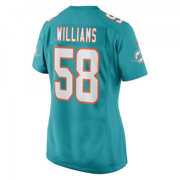 Women's Miami Dolphins Connor Williams Nike Aqua Game Player Jersey