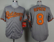 Baltimore Orioles #8 Cal Ripken Grey Cool Base Stitched MLB Jersey