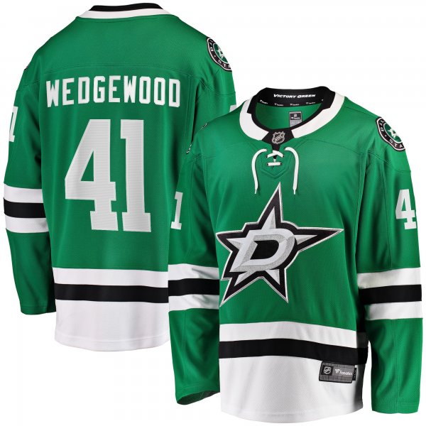 Men's Dallas Stars Scott Wedgewood Fanatics Kelly Green Home Breakaway Player Jersey