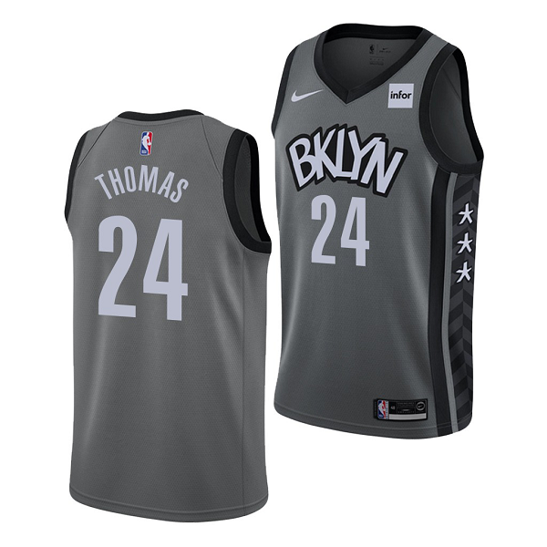 Men's Brooklyn Nets #24 Cameron Thomas Gray NBA Swingman Statement Edition Jersey