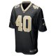 Men's New Orleans Saints Zander Horvath Nike  Black  Game Jersey