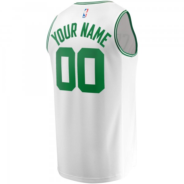 Men's Boston Celtics Fanatics White Fast Break Replica Custom Jersey - Association Edition