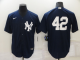 Men's Nike New York Yankees #42 Mariano Rivera Blue Cool Base Stitched MLB Jersey