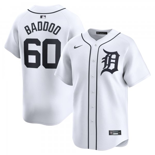 Men's Detroit Tigers Akil Baddoo Nike White Home Limited Player Jersey