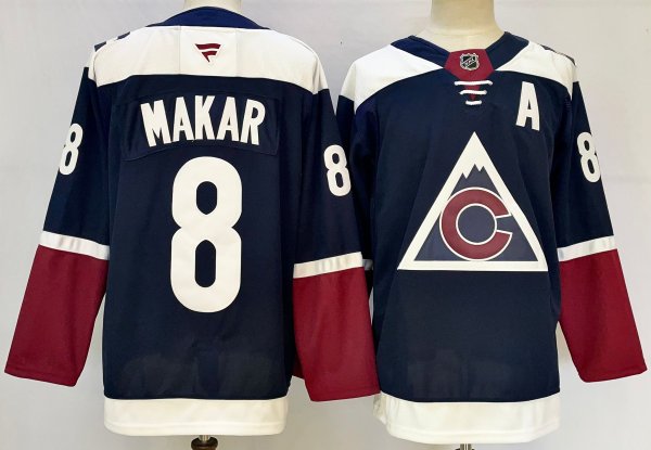 Men's #8 Cale Makar Colorado Avalanche Dark Blue City Edition Jersey