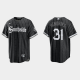 Men's Chicago White Sox #31 Liam Hendriks Black 2021 MLB City Connect Cool Base Jersey