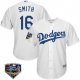 Men's Los Angeles Dodgers #16 Will Smith White Home Cool Base