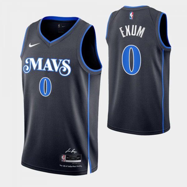 2023-24 City Edition Dallas Mavericks #0 Dante Exum Grey Swingman Jersey