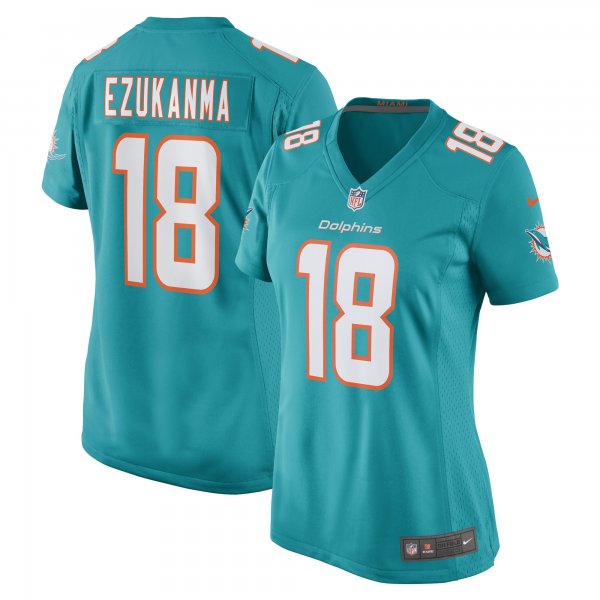 Women's Miami Dolphins Erik Ezukanma Nike Aqua Game Player Jersey