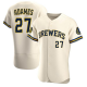 Men's Milwaukee Brewers #27 Willy Adames Cream MLB Flex Base Home Jersey