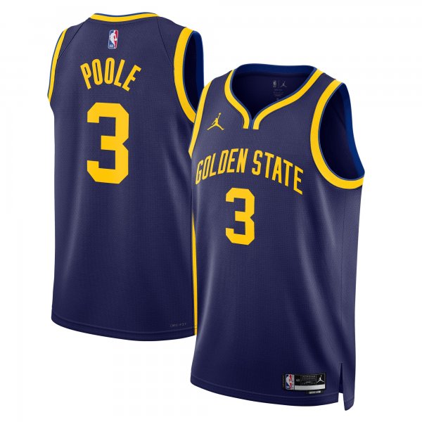 Unisex Golden State Warriors Jordan Poole Jordan Brand Navy Swingman Jersey - Statement Edition