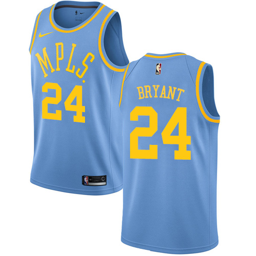 Nike Men's Los Angeles Lakers #24 Kobe Bryant Royal Blue Swingman Hardwood Classics NBA Jersey