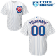 Chicago Cubs White Men's Customized Cool Base MLB Jersey