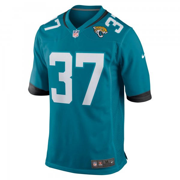 Men's Jacksonville Jaguars Tre Herndon Nike Teal Game Jersey