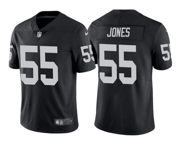 Men's Las Vegas Raiders #55 Chandler Jones Black Vapor Limited Stitched Jersey