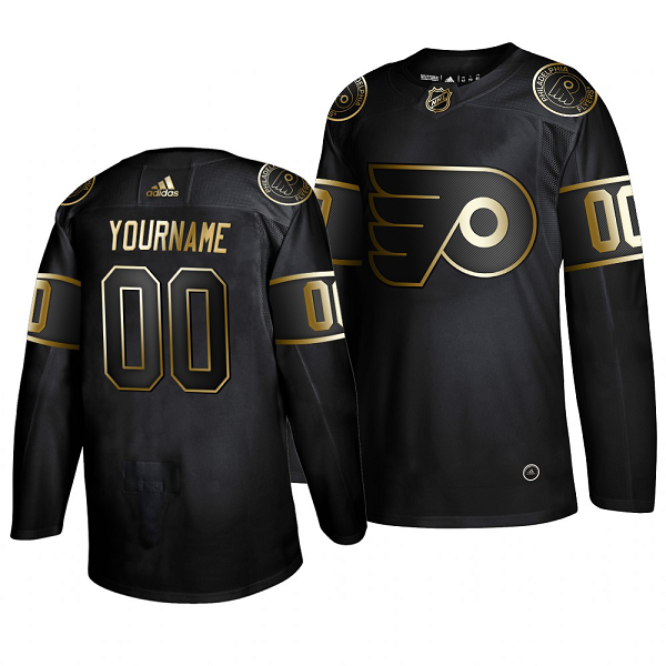 Adidas Flyers Custom Men's 2019 Black Golden Edition Stitched NHL Jersey