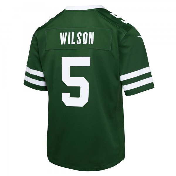 Youth New York Jets Garrett Wilson Nike Legacy Green Game Jersey