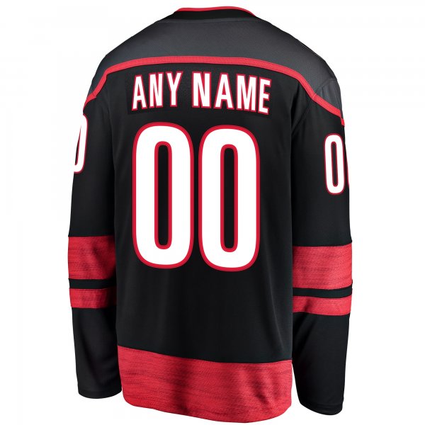 Men's Carolina Hurricanes Fanatics Black Home Breakaway Custom Jersey