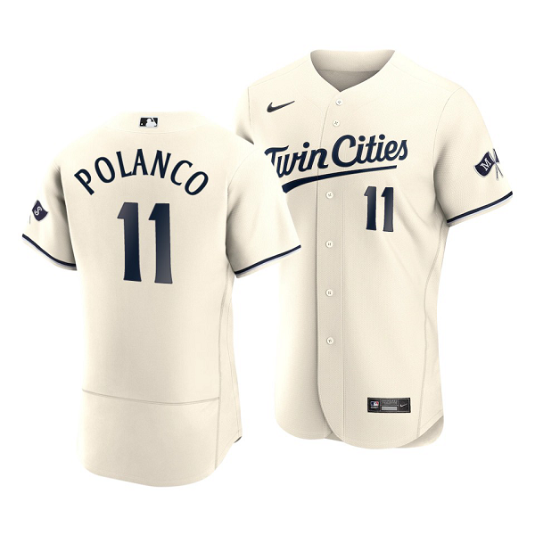 Men's Minnesota Twins Jorge Polanco 2023 Flexbase Cream Jersey