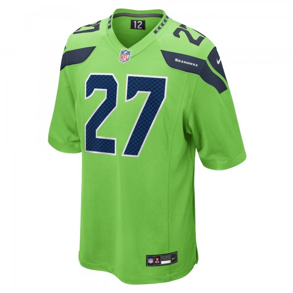 Men's Seattle Seahawks Tariq Woolen Nike Neon Green  Game Jersey