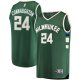 Men's Milwaukee Bucks Pat Connaughton Fanatics Hunter Green Fast Break Replica Jersey - Icon Edition